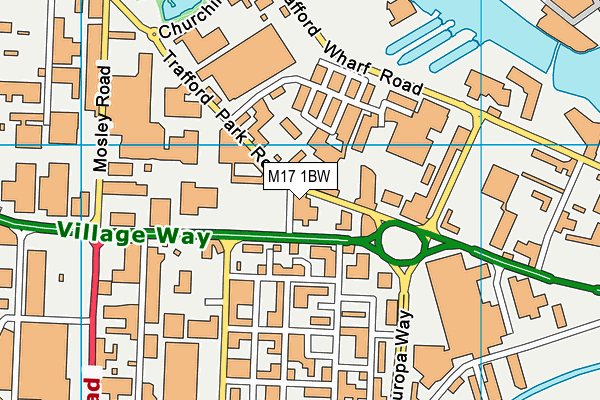 M17 1BW map - OS VectorMap District (Ordnance Survey) M17 1BW map - OS VectorMap District (Ordnance Survey)
