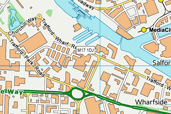 M17 1DJ map - OS VectorMap District (Ordnance Survey) M17 1DJ map - OS VectorMap District (Ordnance Survey)