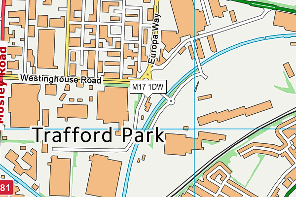 M17 1DW map - OS VectorMap District (Ordnance Survey) M17 1DW map - OS VectorMap District (Ordnance Survey)