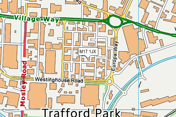 M17 1JX map - OS VectorMap District (Ordnance Survey)
