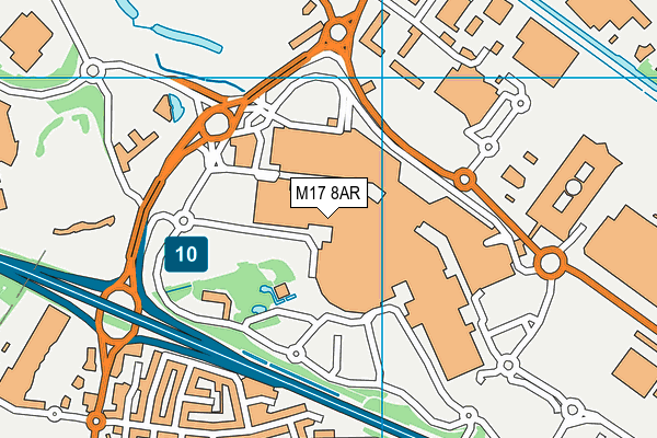 M17 8AR map - OS VectorMap District (Ordnance Survey)