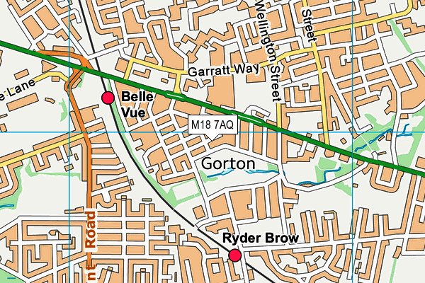 M18 7AQ map - OS VectorMap District (Ordnance Survey) M18 7AQ map - OS VectorMap District (Ordnance Survey)