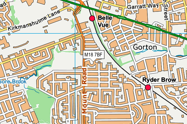 M18 7BF map - OS VectorMap District (Ordnance Survey) M18 7BF map - OS VectorMap District (Ordnance Survey)