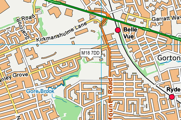 M18 7DD map - OS VectorMap District (Ordnance Survey) M18 7DD map - OS VectorMap District (Ordnance Survey)