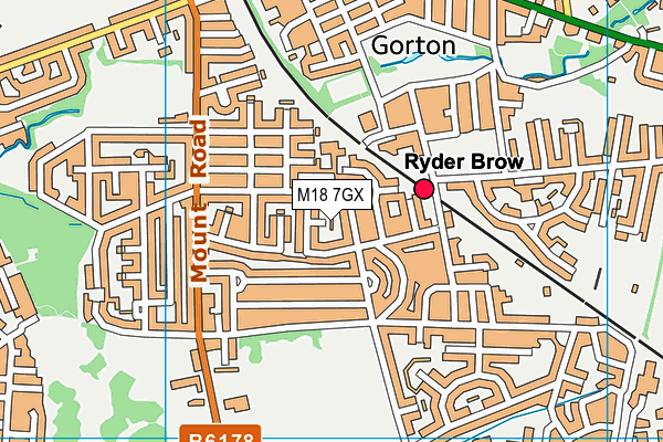 M18 7GX map - OS VectorMap District (Ordnance Survey) M18 7GX map - OS VectorMap District (Ordnance Survey)