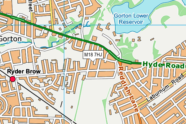 M18 7HJ map - OS VectorMap District (Ordnance Survey) M18 7HJ map - OS VectorMap District (Ordnance Survey)