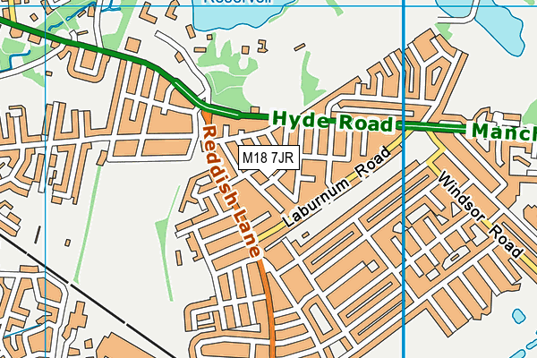 M18 7JR map - OS VectorMap District (Ordnance Survey) M18 7JR map - OS VectorMap District (Ordnance Survey)
