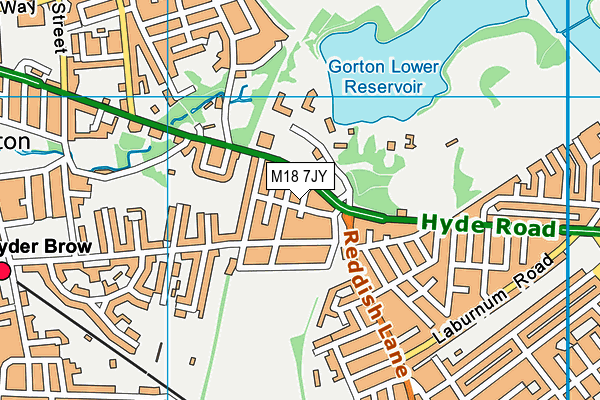 M18 7JY map - OS VectorMap District (Ordnance Survey) M18 7JY map - OS VectorMap District (Ordnance Survey)