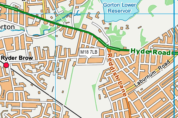 M18 7LB map - OS VectorMap District (Ordnance Survey) M18 7LB map - OS VectorMap District (Ordnance Survey)