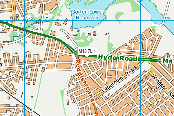 M18 7LH map - OS VectorMap District (Ordnance Survey) M18 7LH map - OS VectorMap District (Ordnance Survey)