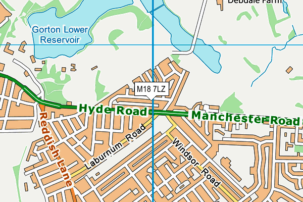 M18 7LZ map - OS VectorMap District (Ordnance Survey) M18 7LZ map - OS VectorMap District (Ordnance Survey)