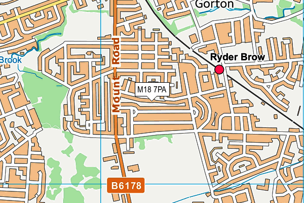 M18 7PA map - OS VectorMap District (Ordnance Survey)