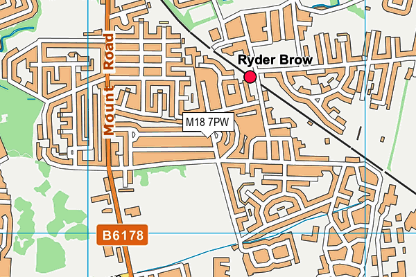 M18 7PW map - OS VectorMap District (Ordnance Survey) M18 7PW map - OS VectorMap District (Ordnance Survey)