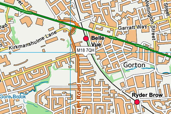 M18 7QH map - OS VectorMap District (Ordnance Survey) M18 7QH map - OS VectorMap District (Ordnance Survey)