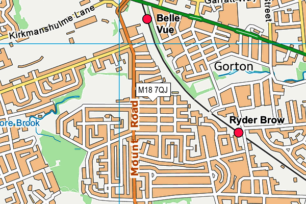 M18 7QJ map - OS VectorMap District (Ordnance Survey) M18 7QJ map - OS VectorMap District (Ordnance Survey)