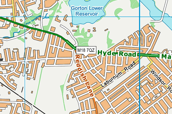 M18 7QZ map - OS VectorMap District (Ordnance Survey) M18 7QZ map - OS VectorMap District (Ordnance Survey)
