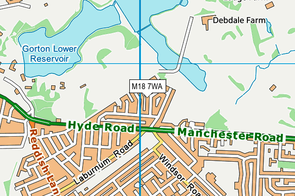 M18 7WA map - OS VectorMap District (Ordnance Survey) M18 7WA map - OS VectorMap District (Ordnance Survey)