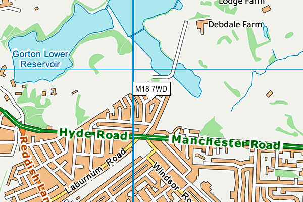 M18 7WD map - OS VectorMap District (Ordnance Survey) M18 7WD map - OS VectorMap District (Ordnance Survey)