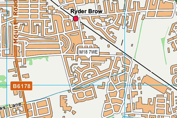 M18 7WE map - OS VectorMap District (Ordnance Survey) M18 7WE map - OS VectorMap District (Ordnance Survey)
