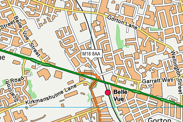 M18 8AA map - OS VectorMap District (Ordnance Survey) M18 8AA map - OS VectorMap District (Ordnance Survey)