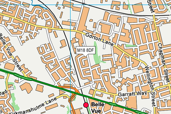 M18 8DF map - OS VectorMap District (Ordnance Survey)