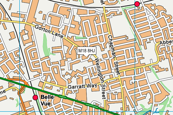 M18 8HJ map - OS VectorMap District (Ordnance Survey) M18 8HJ map - OS VectorMap District (Ordnance Survey)