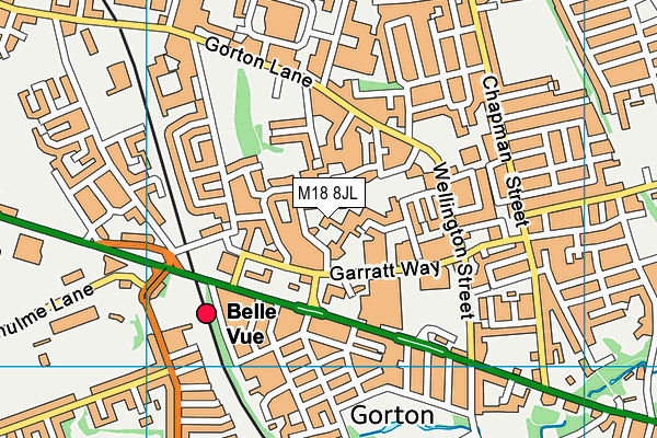 M18 8JL map - OS VectorMap District (Ordnance Survey) M18 8JL map - OS VectorMap District (Ordnance Survey)