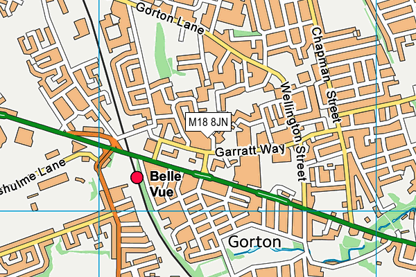 M18 8JN map - OS VectorMap District (Ordnance Survey) M18 8JN map - OS VectorMap District (Ordnance Survey)