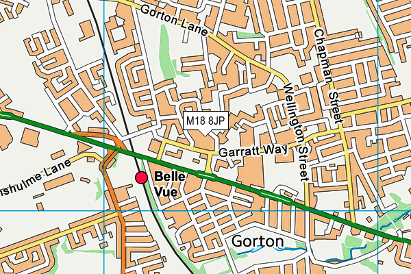M18 8JP map - OS VectorMap District (Ordnance Survey) M18 8JP map - OS VectorMap District (Ordnance Survey)