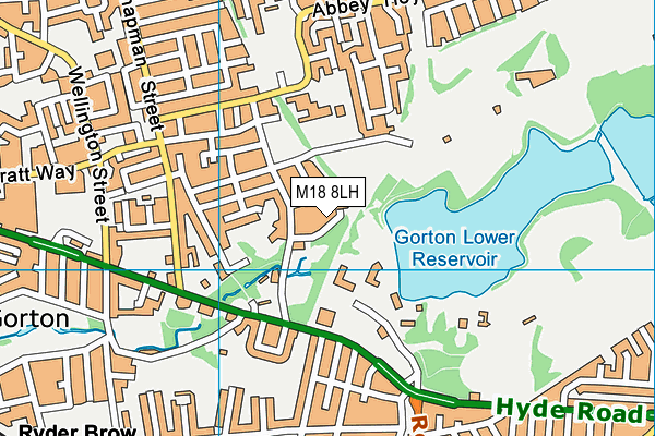 M18 8LH map - OS VectorMap District (Ordnance Survey)