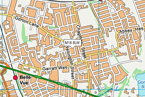 M18 8LW map - OS VectorMap District (Ordnance Survey) M18 8LW map - OS VectorMap District (Ordnance Survey)
