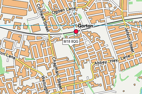 M18 8QG map - OS VectorMap District (Ordnance Survey) M18 8QG map - OS VectorMap District (Ordnance Survey)