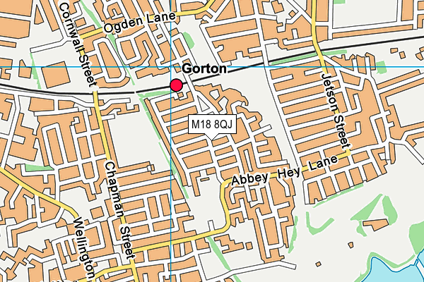 M18 8QJ map - OS VectorMap District (Ordnance Survey) M18 8QJ map - OS VectorMap District (Ordnance Survey)
