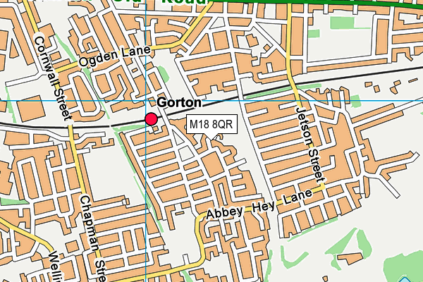 M18 8QR map - OS VectorMap District (Ordnance Survey) M18 8QR map - OS VectorMap District (Ordnance Survey)