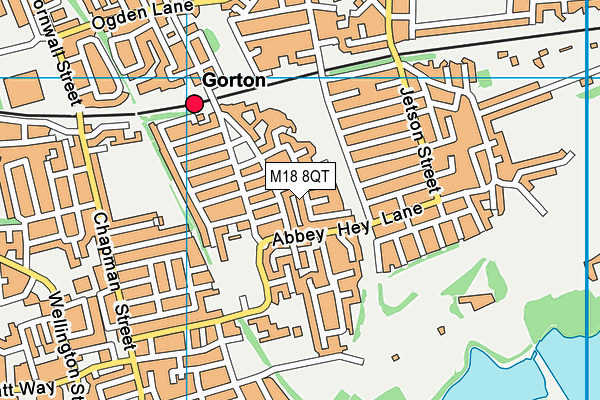 M18 8QT map - OS VectorMap District (Ordnance Survey)