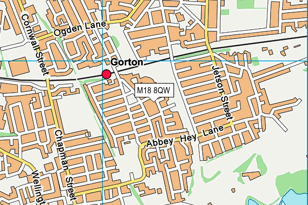M18 8QW map - OS VectorMap District (Ordnance Survey) M18 8QW map - OS VectorMap District (Ordnance Survey)