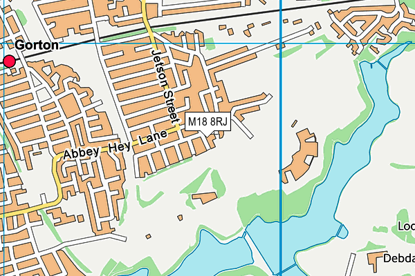 M18 8RJ map - OS VectorMap District (Ordnance Survey) M18 8RJ map - OS VectorMap District (Ordnance Survey)