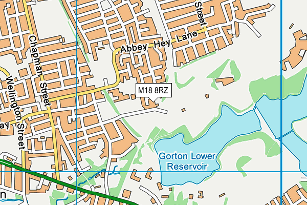 M18 8RZ map - OS VectorMap District (Ordnance Survey) M18 8RZ map - OS VectorMap District (Ordnance Survey)