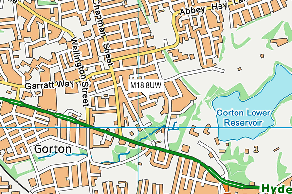 M18 8UW map - OS VectorMap District (Ordnance Survey) M18 8UW map - OS VectorMap District (Ordnance Survey)