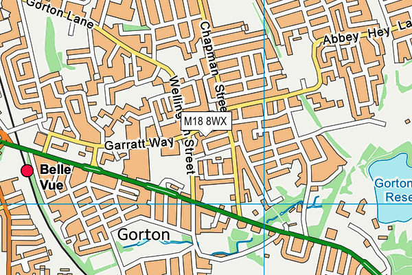 M18 8WX map - OS VectorMap District (Ordnance Survey) M18 8WX map - OS VectorMap District (Ordnance Survey)