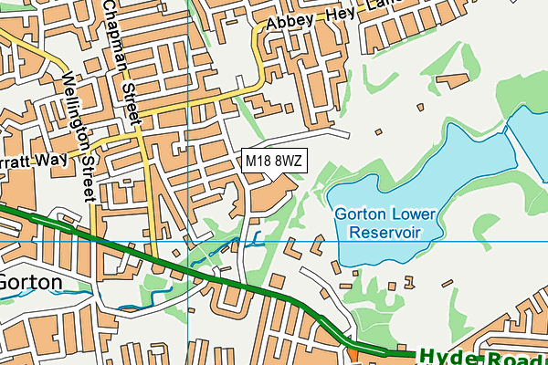 M18 8WZ map - OS VectorMap District (Ordnance Survey) M18 8WZ map - OS VectorMap District (Ordnance Survey)