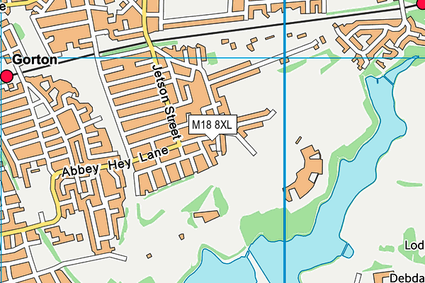 M18 8XL map - OS VectorMap District (Ordnance Survey) M18 8XL map - OS VectorMap District (Ordnance Survey)