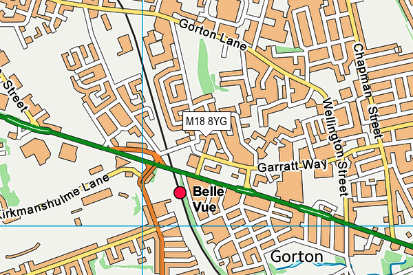 M18 8YG map - OS VectorMap District (Ordnance Survey) M18 8YG map - OS VectorMap District (Ordnance Survey)