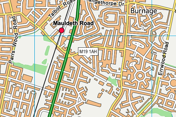 M19 1AH map - OS VectorMap District (Ordnance Survey) M19 1AH map - OS VectorMap District (Ordnance Survey)