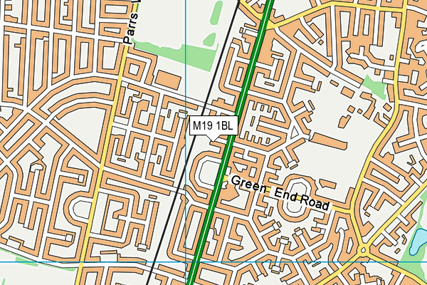 M19 1BL map - OS VectorMap District (Ordnance Survey) M19 1BL map - OS VectorMap District (Ordnance Survey)