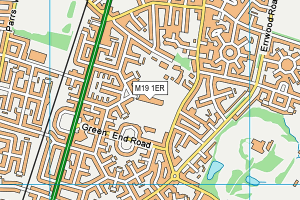 M19 1ER map - OS VectorMap District (Ordnance Survey) M19 1ER map - OS VectorMap District (Ordnance Survey)