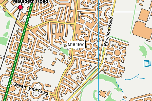 M19 1EW map - OS VectorMap District (Ordnance Survey) M19 1EW map - OS VectorMap District (Ordnance Survey)