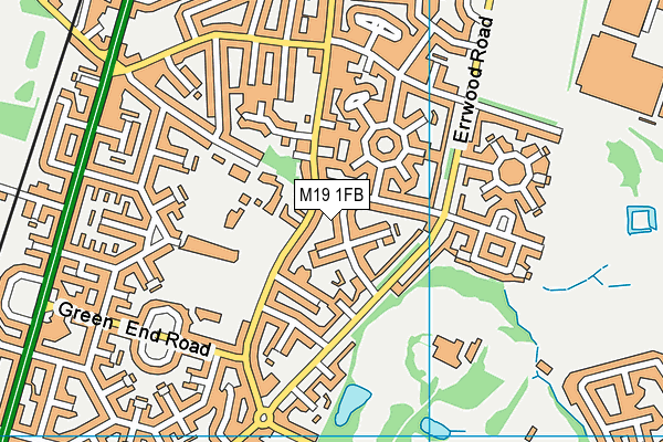 M19 1FB map - OS VectorMap District (Ordnance Survey) M19 1FB map - OS VectorMap District (Ordnance Survey)
