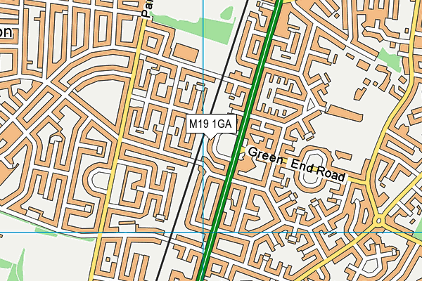 M19 1GA map - OS VectorMap District (Ordnance Survey) M19 1GA map - OS VectorMap District (Ordnance Survey)