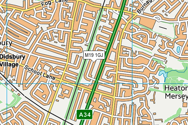 M19 1GJ map - OS VectorMap District (Ordnance Survey) M19 1GJ map - OS VectorMap District (Ordnance Survey)